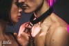 Черный ошейник Sin с поводком фото 18 — pink-kiss