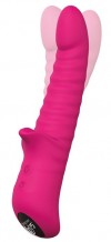 Розовый виброротатор HONEY BEAR - 16 см. фото 1 — pink-kiss