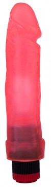 Розовый гелевый виброфаллос без мошонки - 20,5 см. фото 1 — pink-kiss