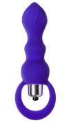 Фиолетовая анальная вибровтулка Curvy - 14 см. фото 1 — pink-kiss