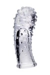 Прозрачная рельефная насадка на палец Gexa - 9 см. фото 1 — pink-kiss