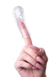 Прозрачная рельефная насадка на палец Gexa - 9 см. фото 3 — pink-kiss