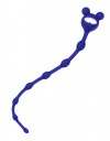Синяя силиконовая анальная цепочка Froggy - 27,4 см. фото 1 — pink-kiss