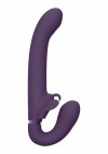 Фиолетовый женский безремневой вибрострапон Satu - 23 см. фото 3 — pink-kiss