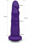 Фиолетовая реалистичная насадка-плаг - 16,2 см. фото 2 — pink-kiss