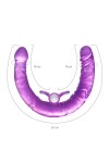 Фиолетовый двухсторонний фаллоимитатор с вибропулей - 35 см. фото 11 — pink-kiss