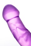 Фиолетовый двухсторонний фаллоимитатор с вибропулей - 35 см. фото 13 — pink-kiss