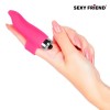 Ярко-розовая вибронасадка на палец фото 5 — pink-kiss