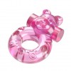 Розовое эрекционное виброкольцо на пенис Pink Bear фото 2 — pink-kiss