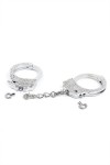 Серебристые наручники Romfun из металла со стразами фото 3 — pink-kiss
