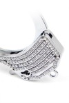 Серебристые наручники Romfun из металла со стразами фото 4 — pink-kiss