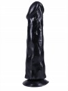 Черный фаллоимитатор-реалистик на присоске №27 - 19,5 см. фото 3 — pink-kiss