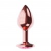 Пробка цвета розового золота с малиновым кристаллом Diamond Ruby Shine L - 8,3 см. фото 1 — pink-kiss
