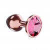 Пробка цвета розового золота с малиновым кристаллом Diamond Ruby Shine L - 8,3 см. фото 2 — pink-kiss