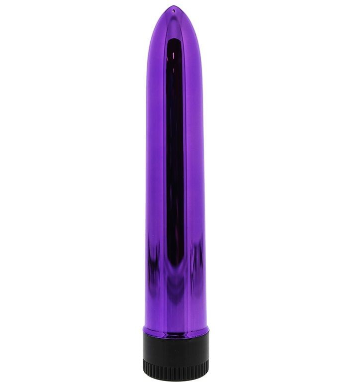 Фиолетовый классический вибратор KRYPTON STIX 7 MASSAGER - 17,8 см. фото 1 — pink-kiss