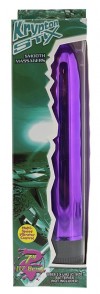 Фиолетовый классический вибратор KRYPTON STIX 7 MASSAGER - 17,8 см. фото 2 — pink-kiss