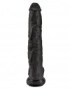 Чёрный фаллоимитатор-гигант 14" Cock with Balls - 37,5 см. фото 1 — pink-kiss
