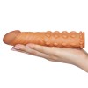 Коричневая насадка-удлинитель Add 2" Pleasure X Tender Penis Sleeve - 18 см. фото 3 — pink-kiss