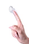 Прозрачная рельефная насадка на палец Dale - 8,5 см. фото 4 — pink-kiss