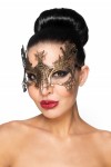 Золотистая карнавальная маска "Селена" фото 1 — pink-kiss