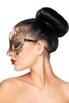 Золотистая карнавальная маска "Селена" фото 2 — pink-kiss