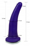 Фиолетовая гладкая изогнутая насадка-плаг - 13,3 см. фото 2 — pink-kiss