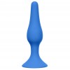 Синяя анальная пробка Slim Anal Plug Medium - 11,5 см. фото 1 — pink-kiss
