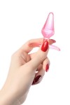 Красная анальная втулка с ограничителем - 6,5 см. фото 3 — pink-kiss