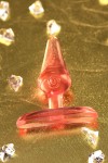 Красная анальная втулка с ограничителем - 6,5 см. фото 6 — pink-kiss