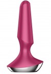 Малиновая анальная пробка с вибрацией Satisfyer Plug-ilicious 2 - 14 см. фото 1 — pink-kiss