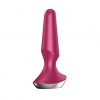 Малиновая анальная пробка с вибрацией Satisfyer Plug-ilicious 2 - 14 см. фото 4 — pink-kiss
