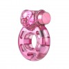 Розовое эрекционное кольцо с вибрацией Pink Bear фото 2 — pink-kiss