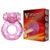 Розовое эрекционное кольцо с вибрацией Pink Bear фото 3 — pink-kiss