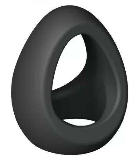 Черное фигурное эрекционное кольцо Flux Ring фото 1 — pink-kiss