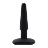 Черная анальная втулка Silicone Butt Plug 4" - 11 см. фото 1 — pink-kiss