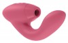 Розовый стимулятор Womanizer DUO с вагинальным отростком фото 1 — pink-kiss