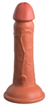 Фаллоимитатор цвета карамели 6" Vibrating Silicone Dual Density Cock - 17,8 см. фото 1 — pink-kiss