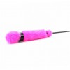 Лаковый стек с розовой меховой ручкой - 64 см. фото 3 — pink-kiss