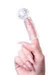 Прозрачная рельефная насадка на палец Ricol - 8 см. фото 3 — pink-kiss