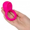 Ярко-розовое эрекционное кольцо Silicone Rechargeable Teasing Tongue Enhancer фото 3 — pink-kiss