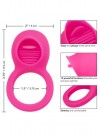 Ярко-розовое эрекционное кольцо Silicone Rechargeable Teasing Tongue Enhancer фото 4 — pink-kiss