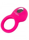 Ярко-розовое эрекционное кольцо Silicone Rechargeable Teasing Tongue Enhancer фото 6 — pink-kiss