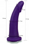Фиолетовая гладкая изогнутая насадка-плаг - 14,7 см. фото 2 — pink-kiss
