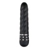 Черный мини-вибратор Diamond Twisted Vibrator - 11,4 см. фото 1 — pink-kiss