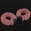 Черные кожаные оковы со съемной розовой опушкой фото 1 — pink-kiss