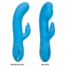 Голубой вибромассажер Insatiable G Inflatable G-Bunny с функцией расширения - 21 см. фото 3 — pink-kiss