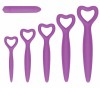 Набор фиолетовых вагинальных расширителей с вибропулей Silicone Vaginal Dilator Set фото 1 — pink-kiss
