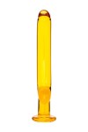 Жёлтый стимулятор-банан из стекла - 17,5 см. фото 4 — pink-kiss