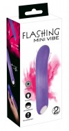 Фиолетовый мини-вибратор Flashing Mini Vibe - 15,2 см. фото 2 — pink-kiss