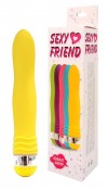 Желтый эргономичный вибратор Sexy Friend - 17,5 см. фото 2 — pink-kiss